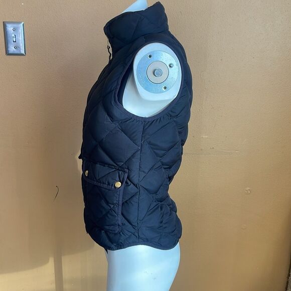 J.Crew Black Excursion Quilted Down Puffer Vest Size XXS - Picture 6 of 13